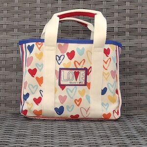 Brighton Red and White Heart Pattern Tote Bag